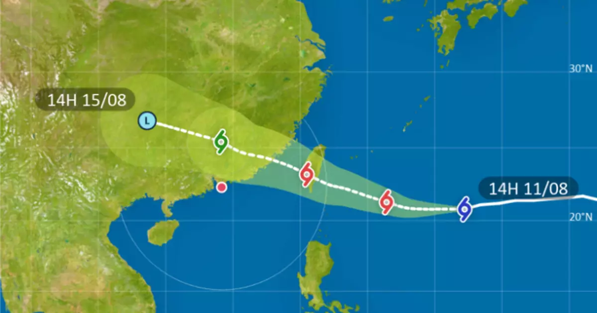 天文台﹕熱帶氣旋楊柳料本週中後期影響廣東 或有大驟雨及狂風雷暴
