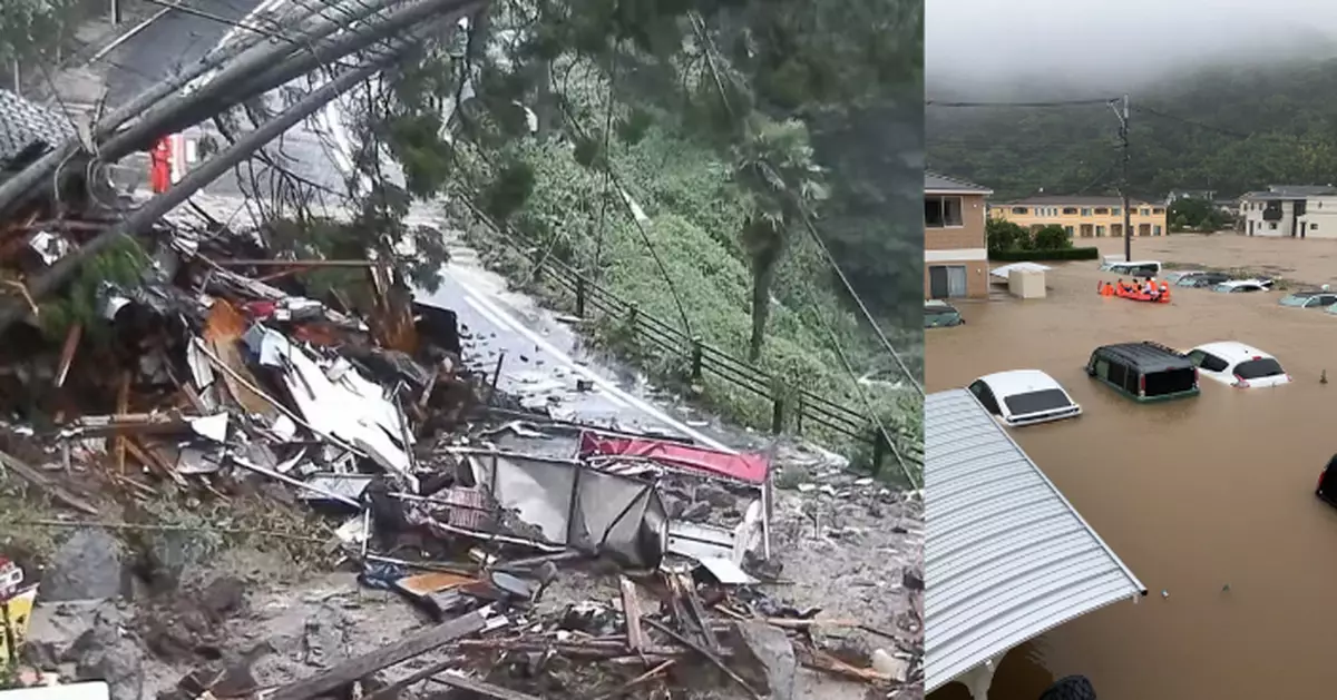 日本九州暴雨山泥傾瀉河水暴漲數人失蹤