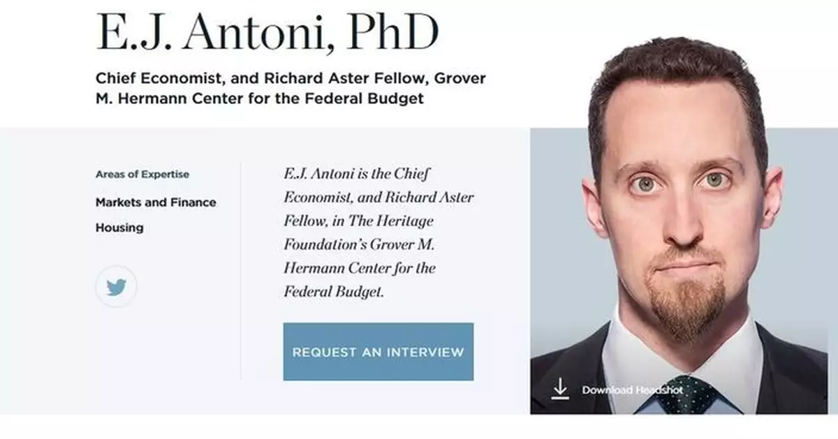 特朗普提名安東尼任勞工統計局局長