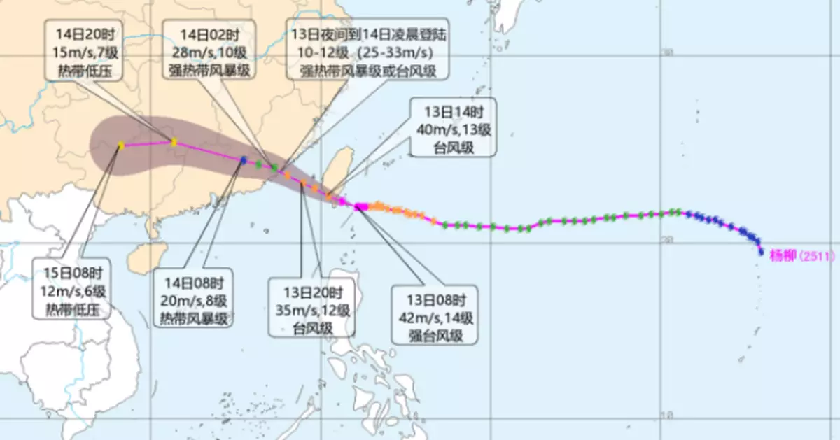 粵閩提升防風應急響應 楊柳料於廈門至汕頭登陸