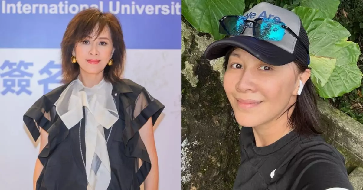 劉嘉玲慢跑放空大腦 素顏上陣皮膚白裡透紅保狀態極佳