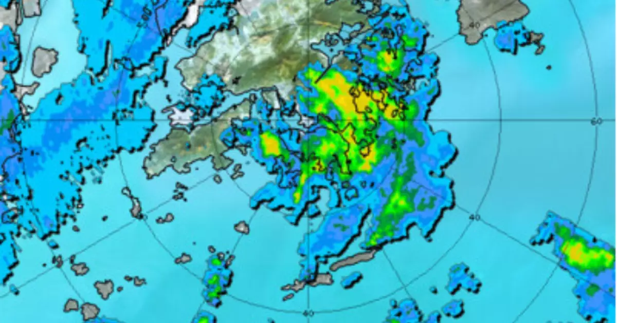 天氣｜天文台﹕未來兩三小時部分地區雨勢較大