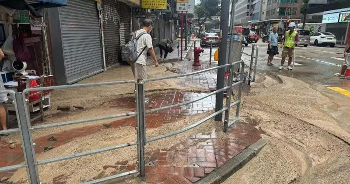 水務署：灣仔軒尼詩道水管滲漏影響鹹水供水　部分行人路暫封