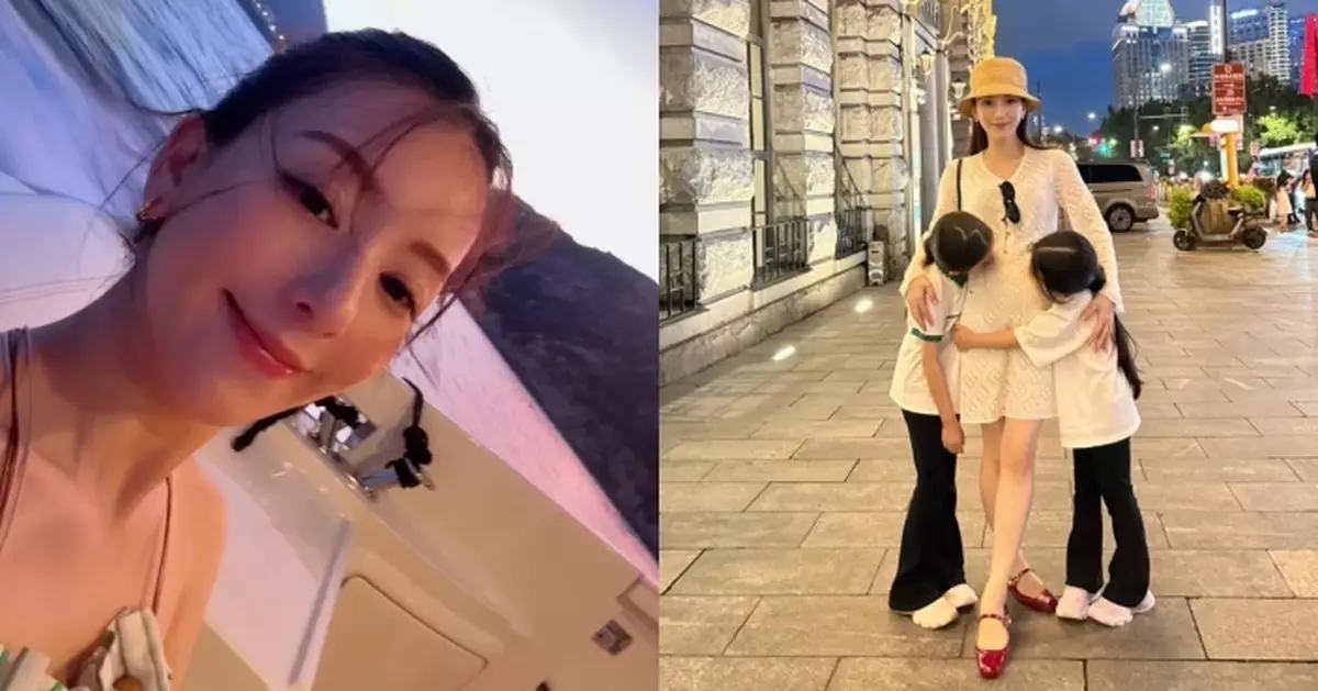 方媛挺8個月孕肚帶2女捉緊暑假小尾巴 囡囡抱緊媽媽錫錫未來弟妹好有愛