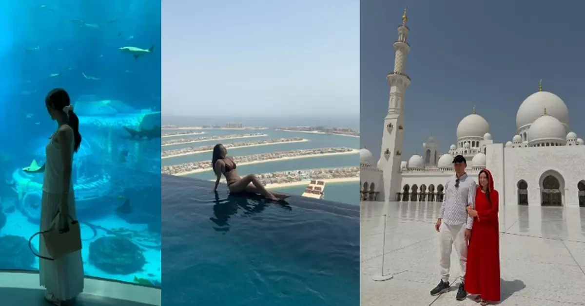 落選港姐二度遊杜拜大晒泳裝造型 蔡嘉欣：即使9年後再到訪一次依然覺得很震撼