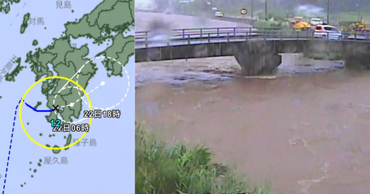 熱帶風暴玲玲日本鹿兒島縣日置市附近登陸 當地雨量破紀錄