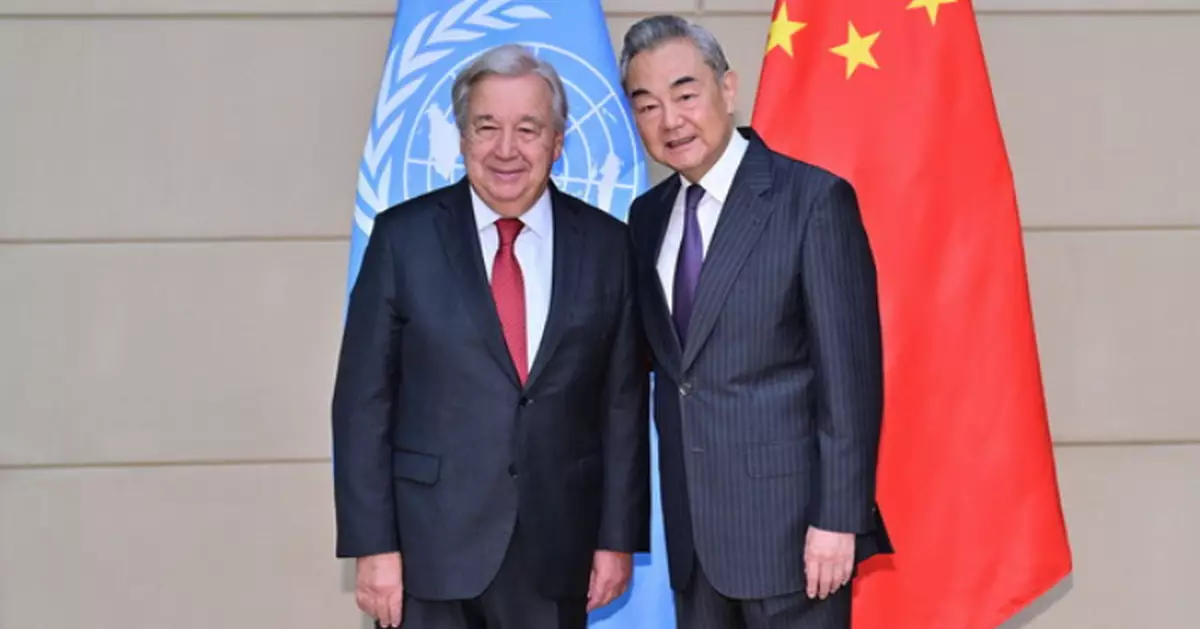 王毅晤古特雷斯 稱維護正確二戰史觀是聯合國成立80周年最好紀念