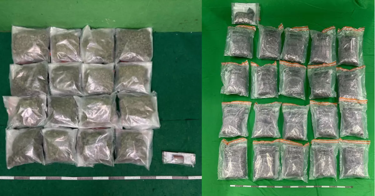 海關機場兩日破兩宗販毒案 拘3旅客檢值640萬元懷疑毒品