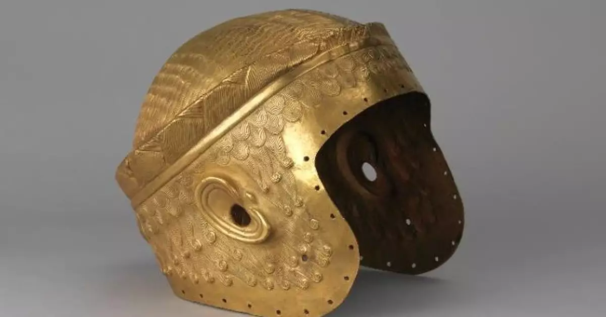 世上最古老頭盔 黃金打造細緻描繪4600年前王子髮髻