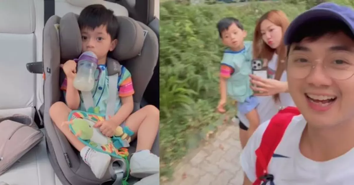 何雁詩「天使」囝囝第一日返學 鄭俊弘拍片記錄：我祝你青出於藍！