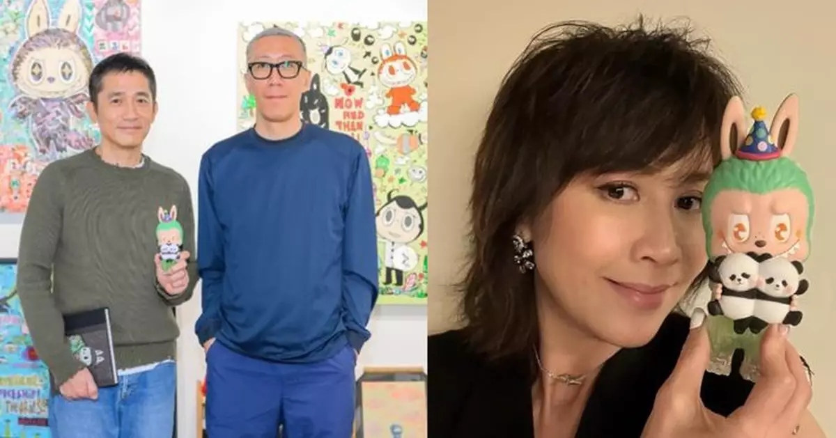 劉嘉玲驚喜收大熊貓特別版LABUBU 晒梁朝偉與龍家昇合照