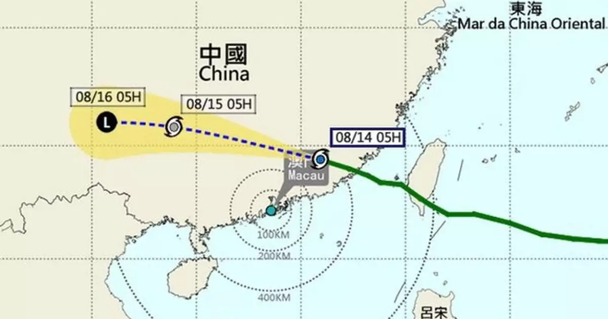 澳門的一號風球仍然生效　預料上午維持
