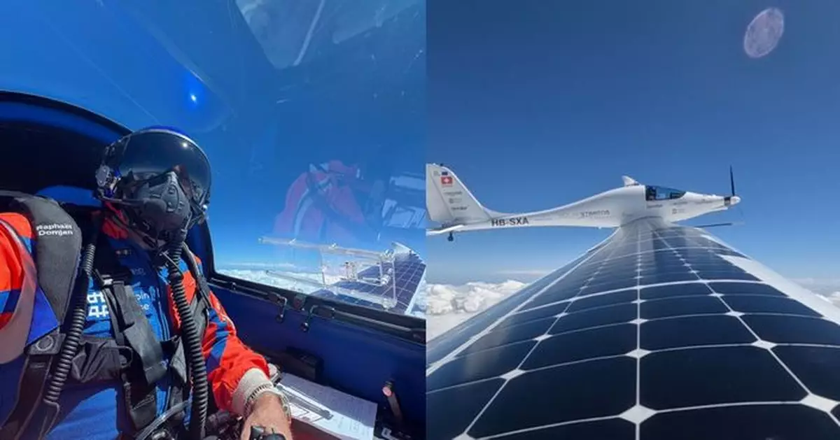 瑞士生態探險家駕太陽能飛機爬升至8224米 持續挑戰萬米紀錄！