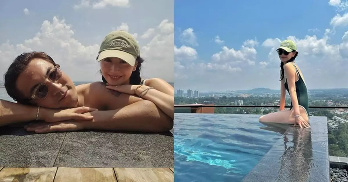 視帝譚俊彥攜妻兒新加坡親子樂 愛妻任祉妍罕曬水着照 零贅肉身材激似少女