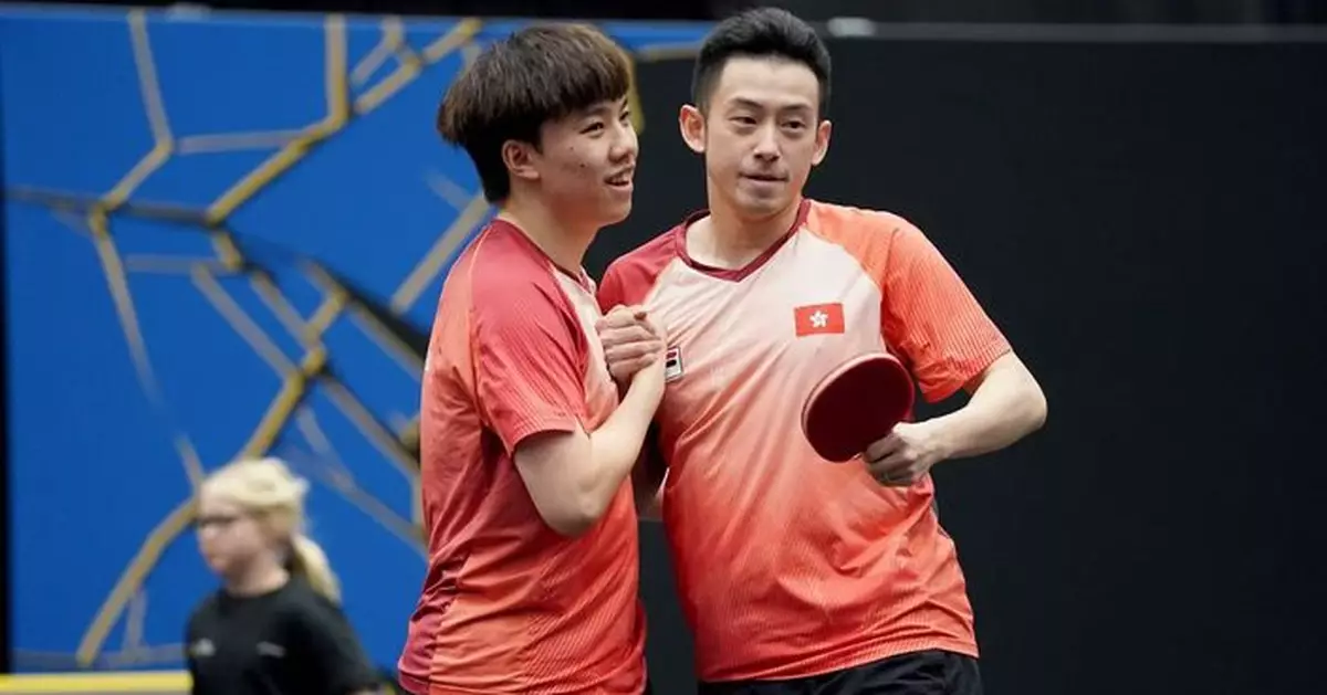 港隊男雙組合黃鎮廷和陳顥樺晉WTT歐洲大滿貫賽瑞典站決賽