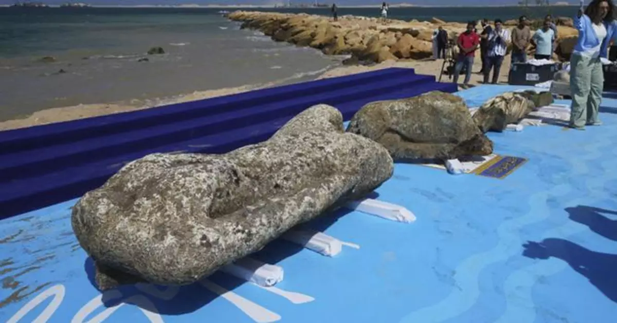 千年古城重見天日！埃及海底驚現拉美西斯二世雕像 現代亞歷山卓卻陷沉沒危機