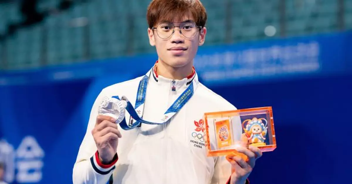 張溢霖在成都世運會男子散打項目為港隊增添銀牌