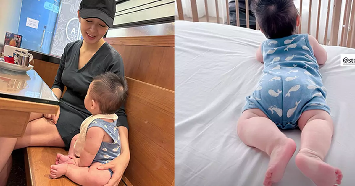 麥明詩5個月B仔發育超標 粗腳髀、肉騰騰手臂成焦點