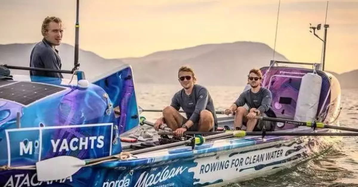 徒手划船逾1.4萬公里歷時139天橫渡太平洋 蘇格蘭3兄弟創人力划船新紀錄
