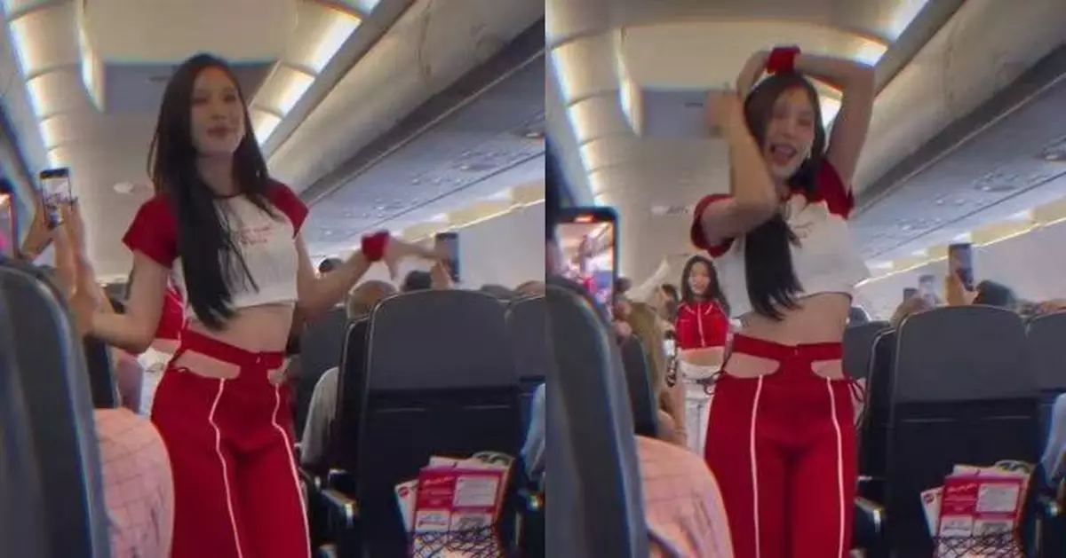 大馬亞航女空服員穿著火辣機艙內熱舞 網民反應兩極：物化女性VS創意？