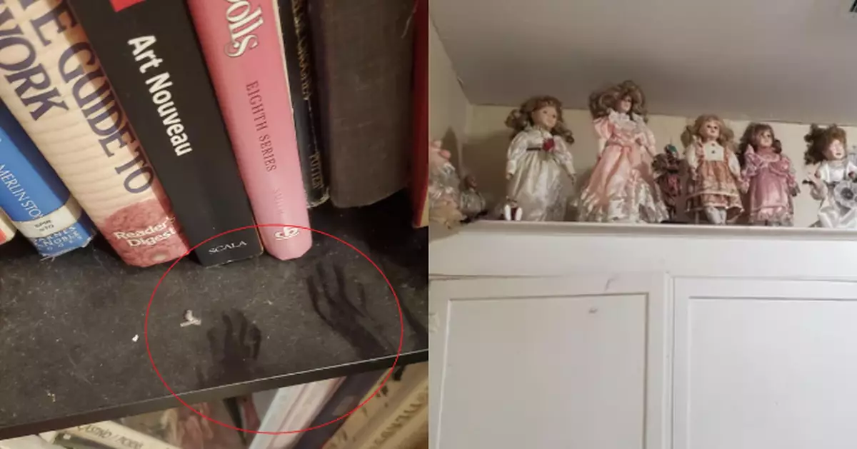 女子外遊返家見書櫃留詭異「四指小手印」滿屋逼真人型公仔引靈異猜想