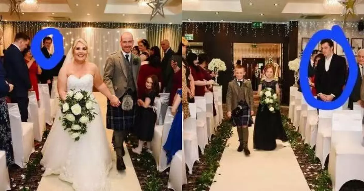 翻看婚宴照片發現「高個陌生賓客」 英夫婦4年後始揭背後爆笑烏龍