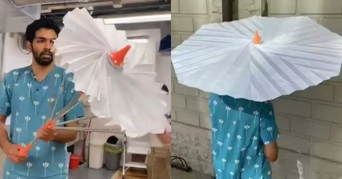 巧妙結合折紙與花 印度設計師創新發明「可調整開合角度雨傘」 網民期待量產