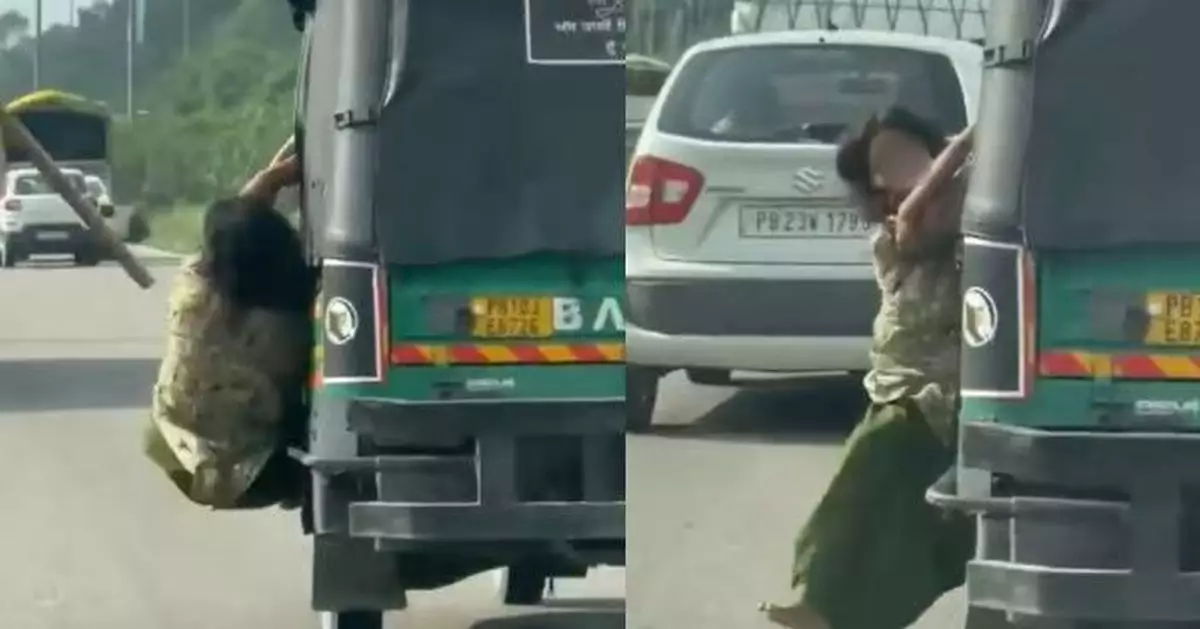 搭車遭3綁匪挾持 印度女跳車「懸掛車外呼救」 場面驚險似拍電影