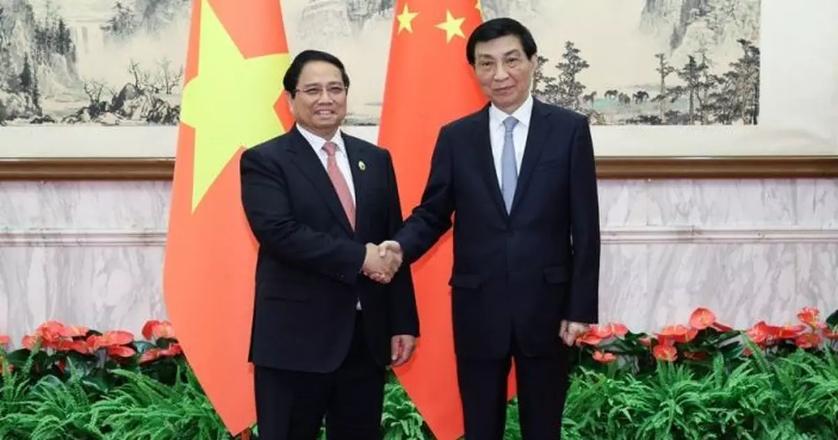 王滬寧北京晤越南總理范明政　冀全面推進各領域務實合作