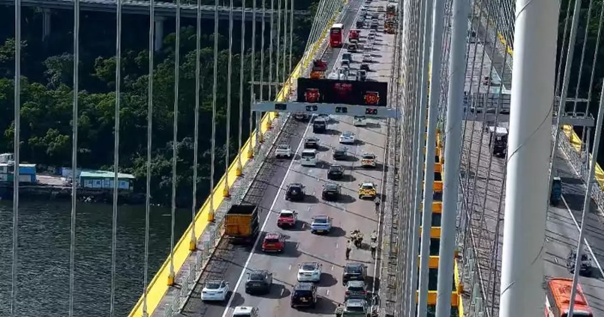 運輸署：汀九橋南行線試行智慧公路先導計劃運作暢順