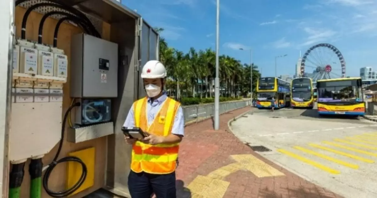 港燈研港島區主要巴士站增設快速充電設施   為電動巴士提供電力支援