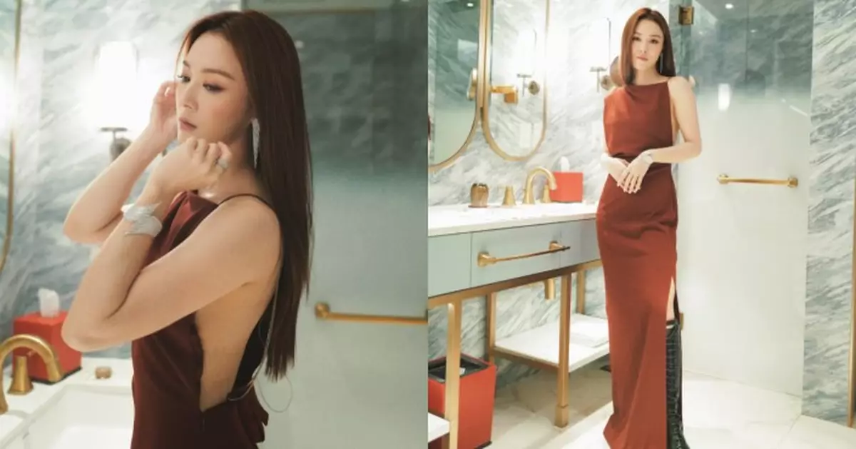 王敏奕直髮造型盡顯優雅氣質 側身晚裝大晒完美曲線獲激讚