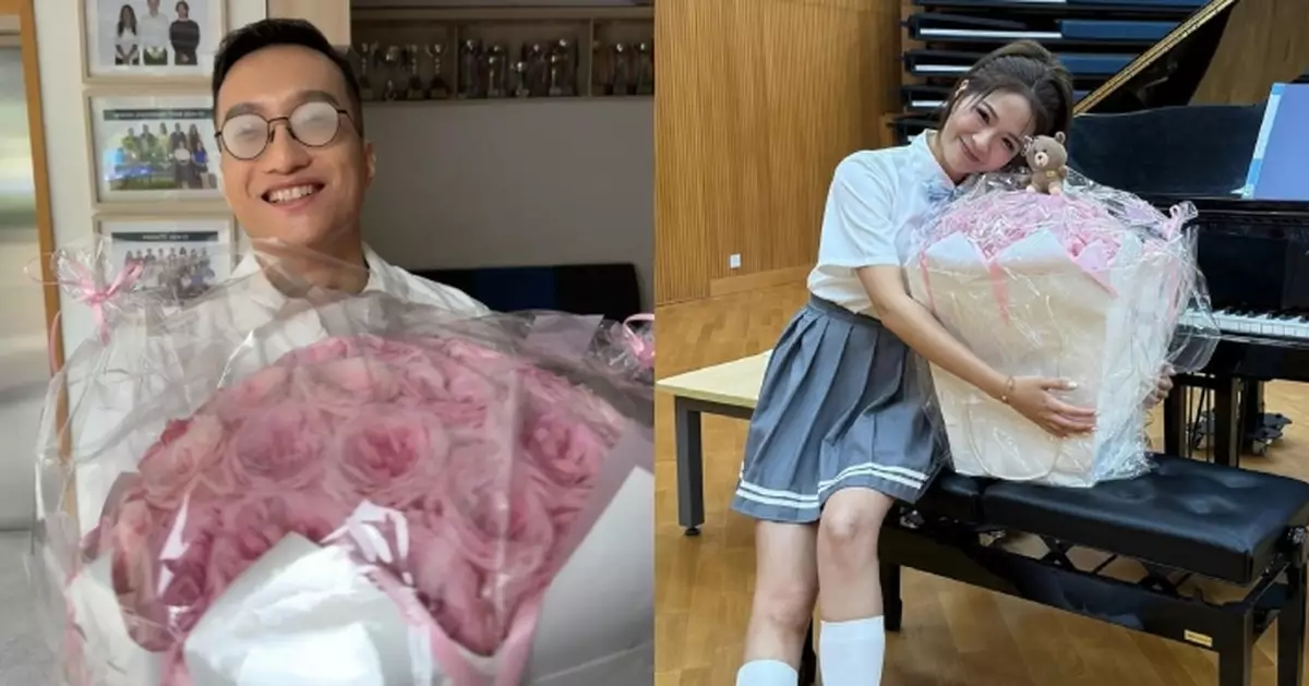 「浪漫的人」Matt送50枝粉紅玫瑰 梁敏巧冧爆晒棒花照