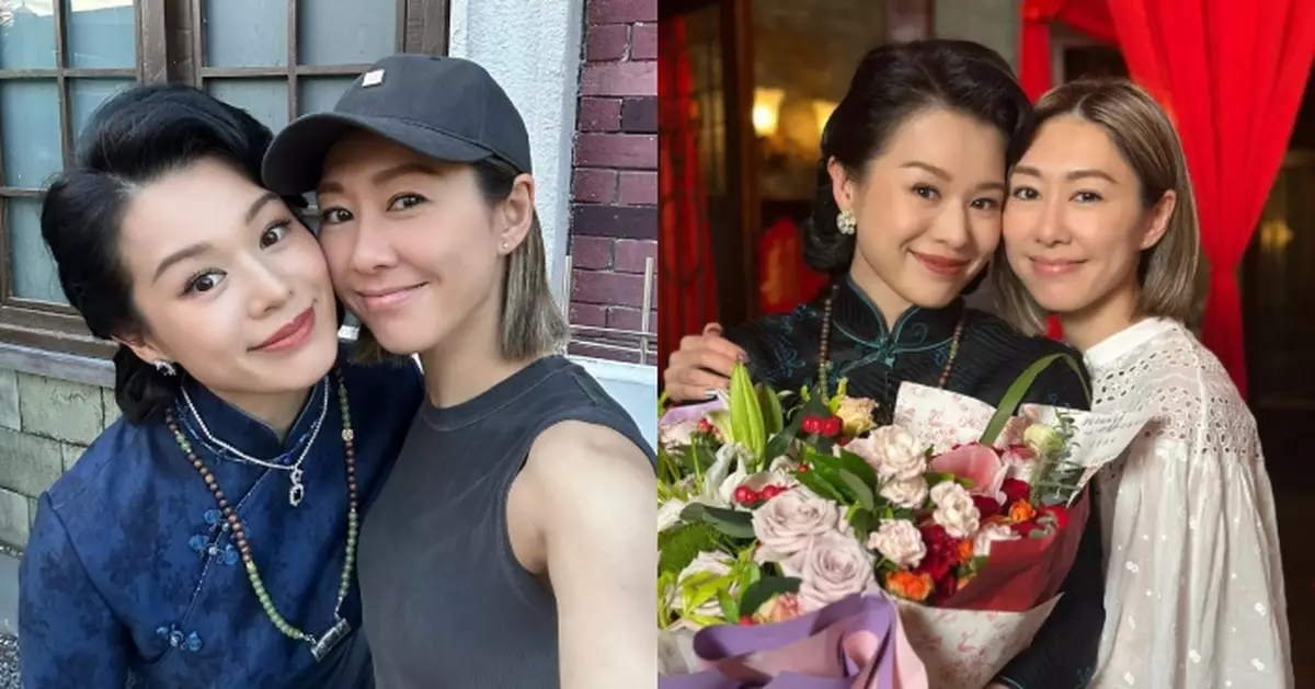 胡定欣特意赴橫店探胡杏兒班 送鮮花賀好姊妹新劇殺青