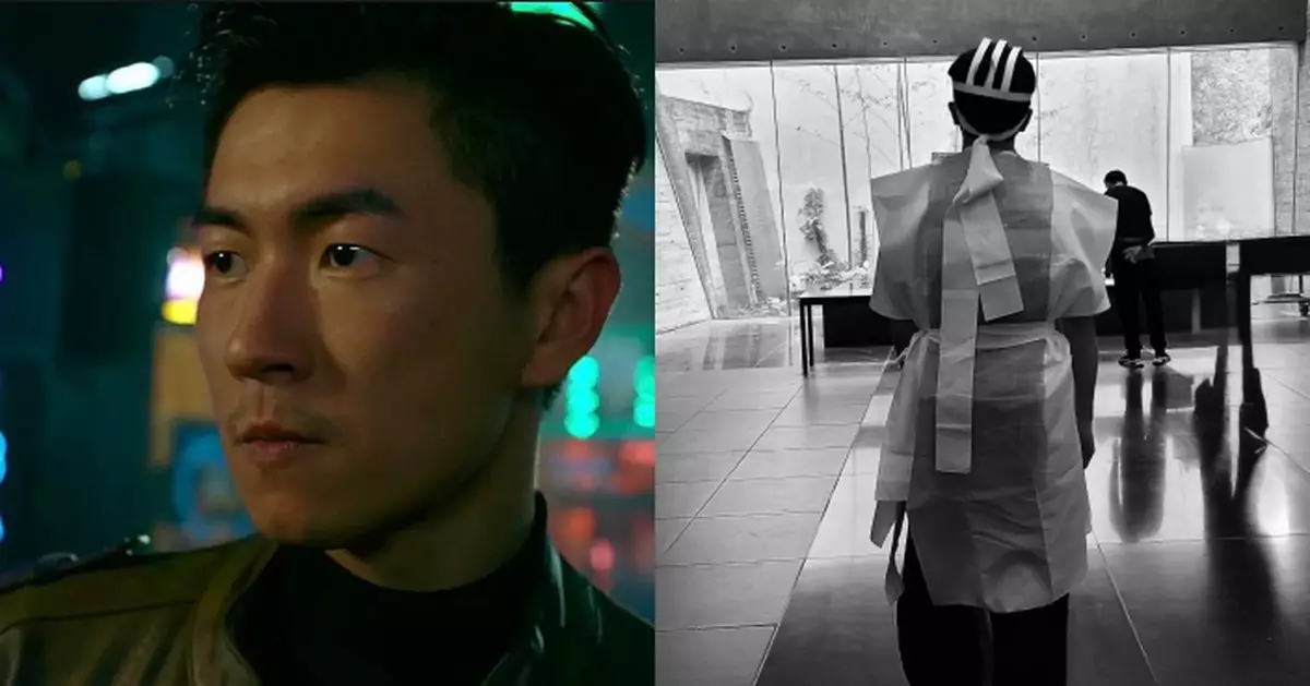 馬貫東披喪服背影照 IG感人悼念父親