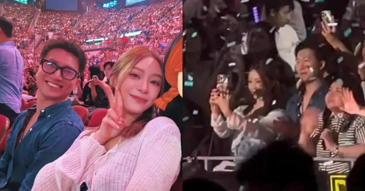 葉蒨文陪曾展望睇騷登大電視 萬人見證甜蜜一刻全場起哄