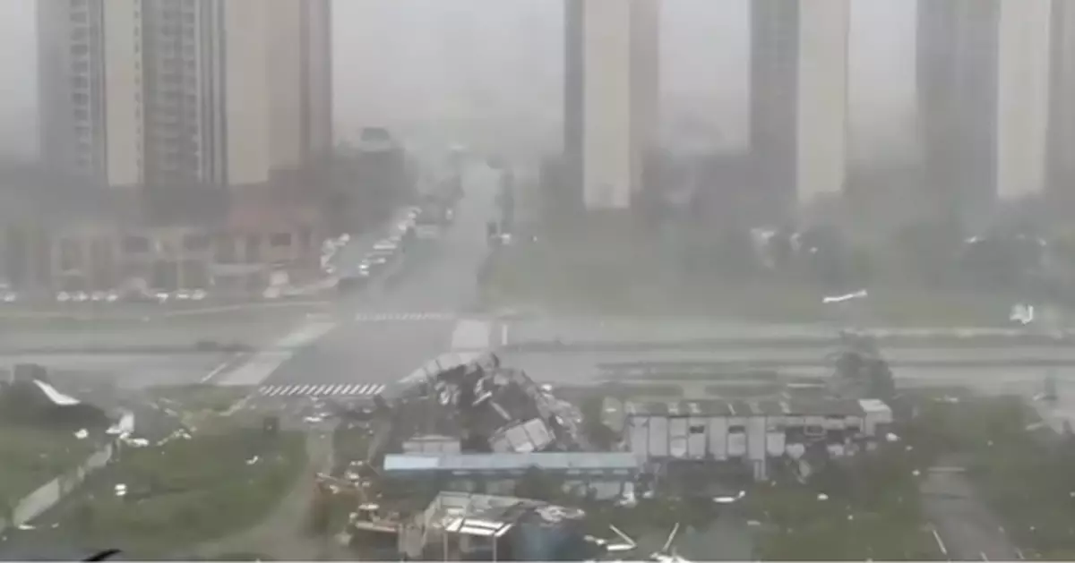 風暴樺加沙｜登陸廣東陽江市海陵島沿海地區 當地受到破壞