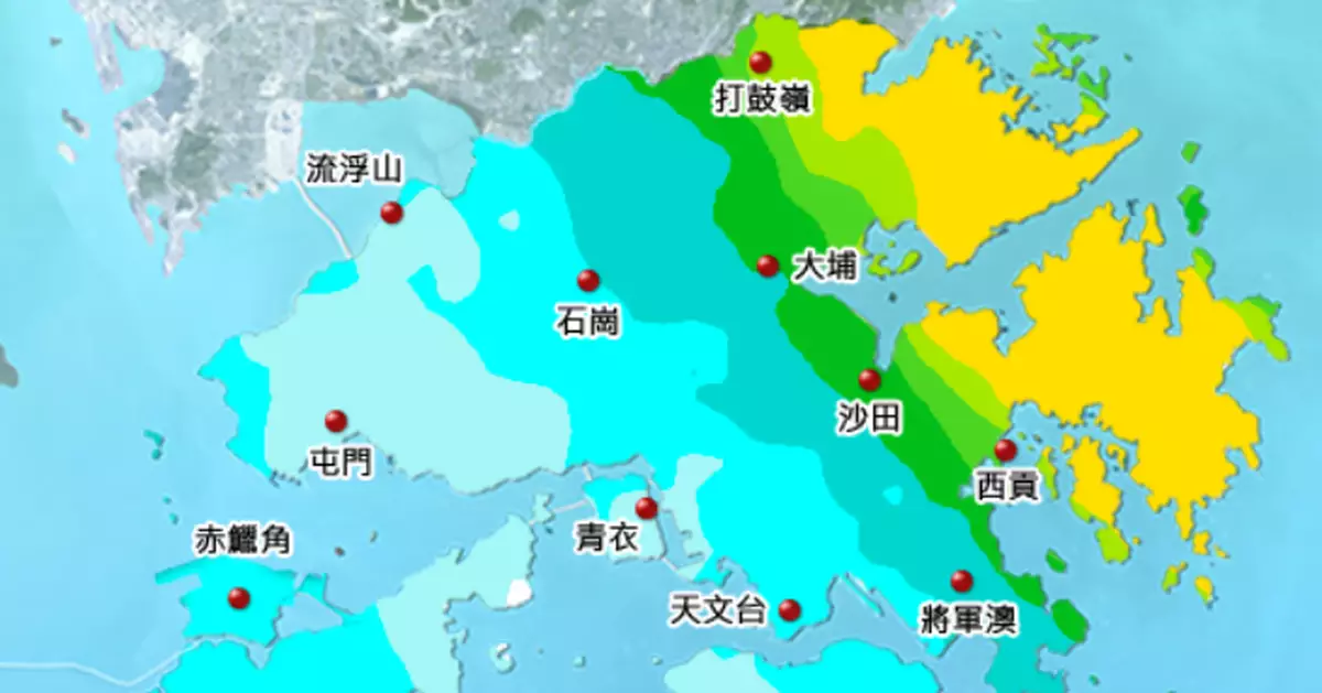 風暴樺加沙｜天文台發出局部地區大雨提示 指西貢及北區雨勢特別大