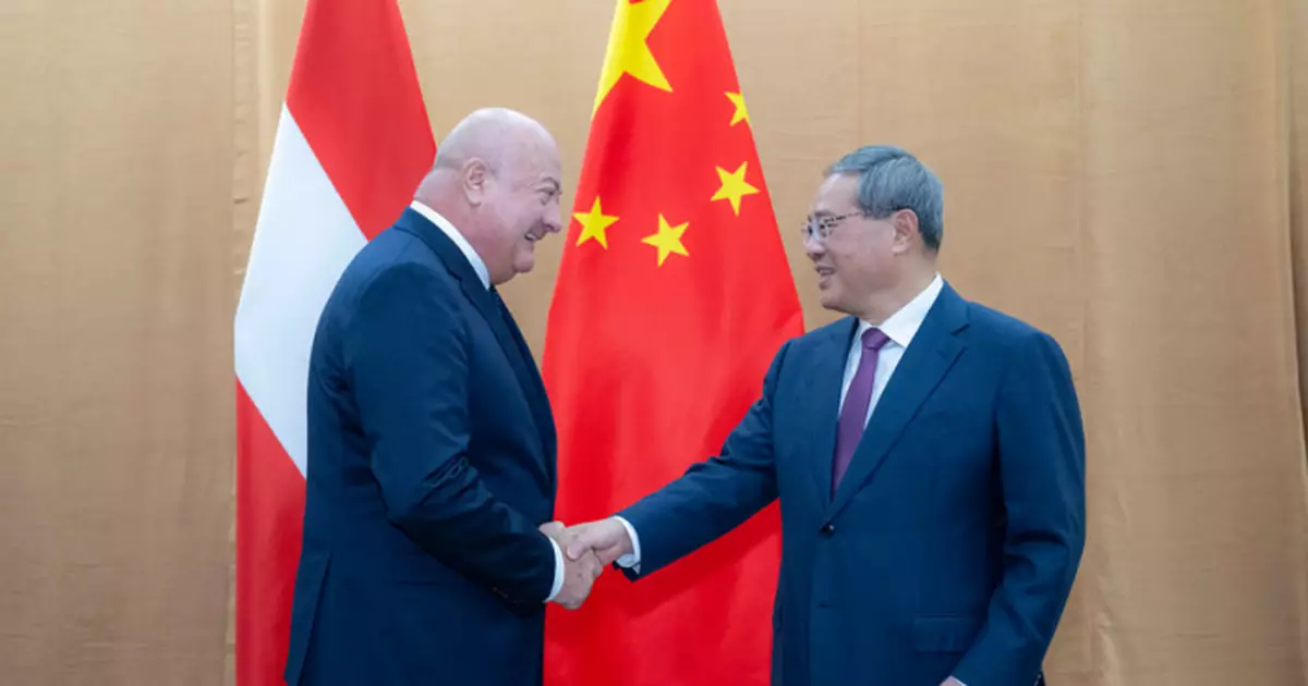 李強晤奧地利總理　稱願攜手推動兩國產業向好發展