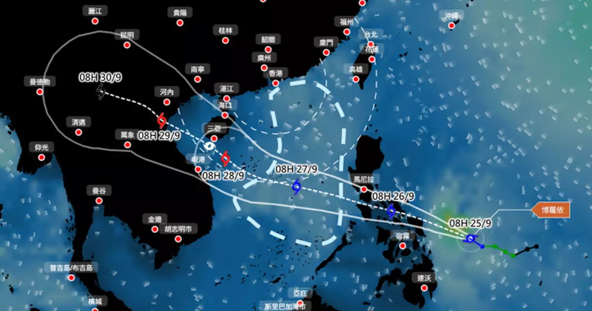 天氣 | 又打風？熱帶氣旋「博羅依」接力闖南海　湧浪周末抵廣東沿岸