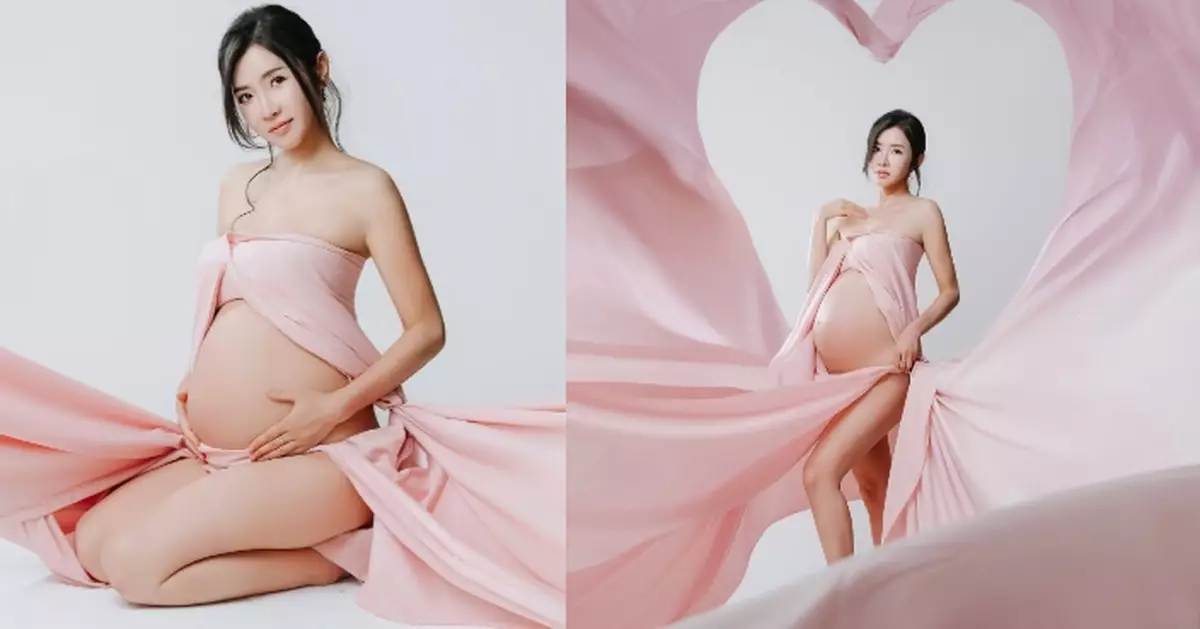 前東張女神「卸貨」前拍孕婦寫真 利穎怡貼孕照：肚皮颱風都係第一次！