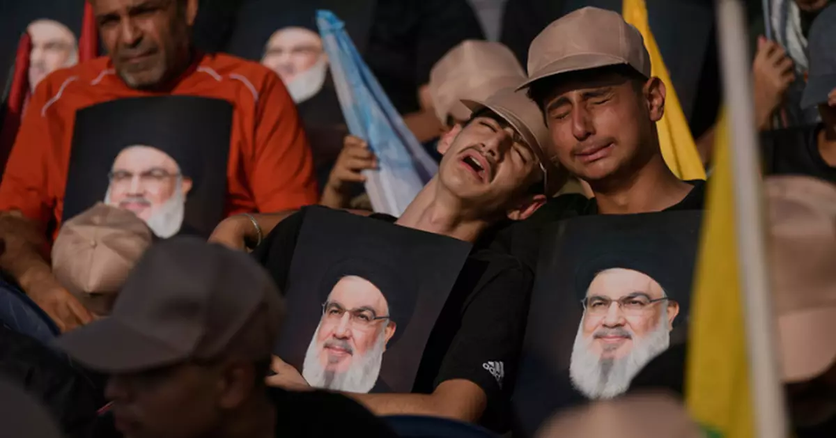 黎巴嫩真主黨舉行悼念前領導人納斯魯拉遇難一周年集會