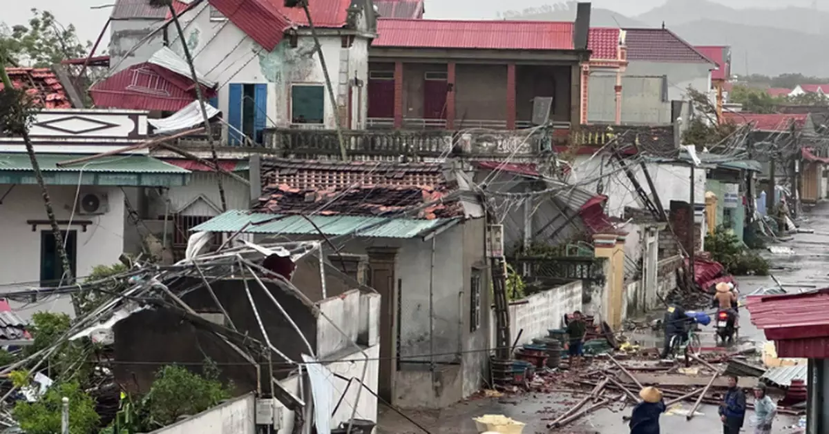 博羅依登陸越北部釀9死21人失蹤 逾34萬戶停電