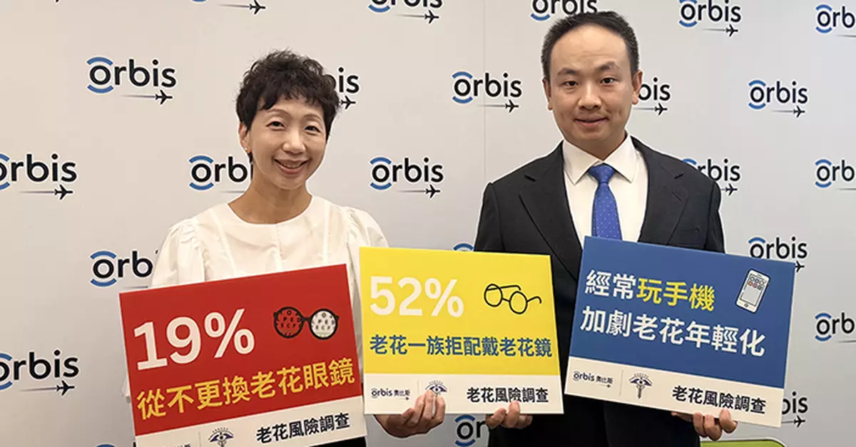 奧比斯與香港眼科學會調查顯示 經常玩手機加劇老花年輕化 過半人拒配老花鏡