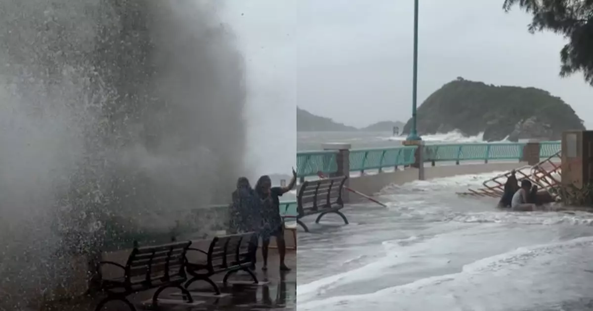 外籍家庭觀浪自拍連小童遭巨浪淹沒幸冇出事 網民炮轟：唔值得可憐