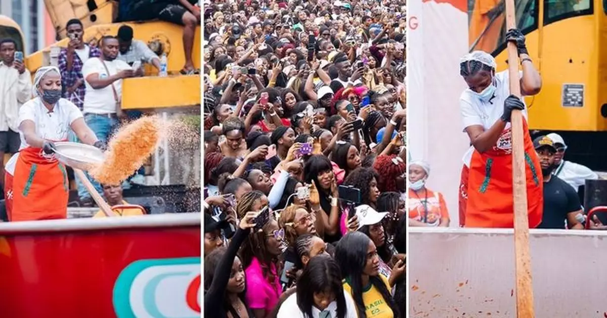 一鍋入魂！尼日利亞名廚煮逾8千公斤「西非國飯」破健力士紀錄