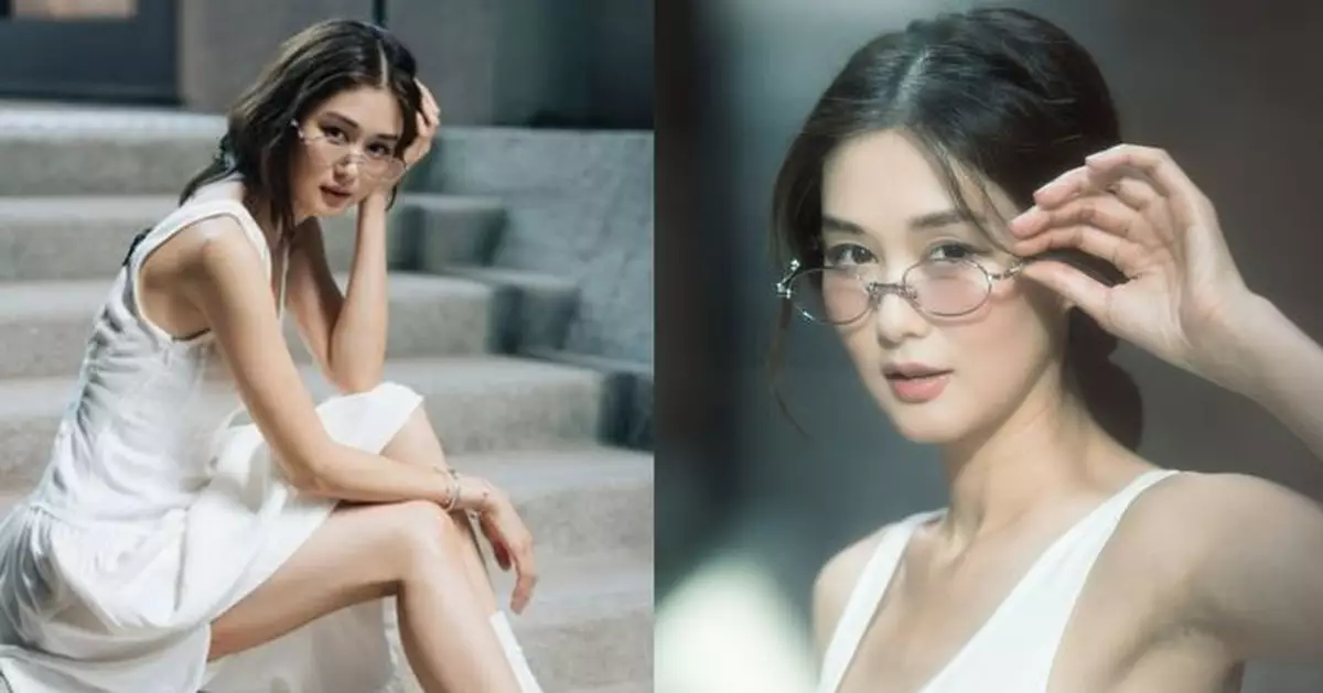 岑麗香「最索眼鏡娘」強勢歸位 白裙窄身剪裁盡顯完美體態