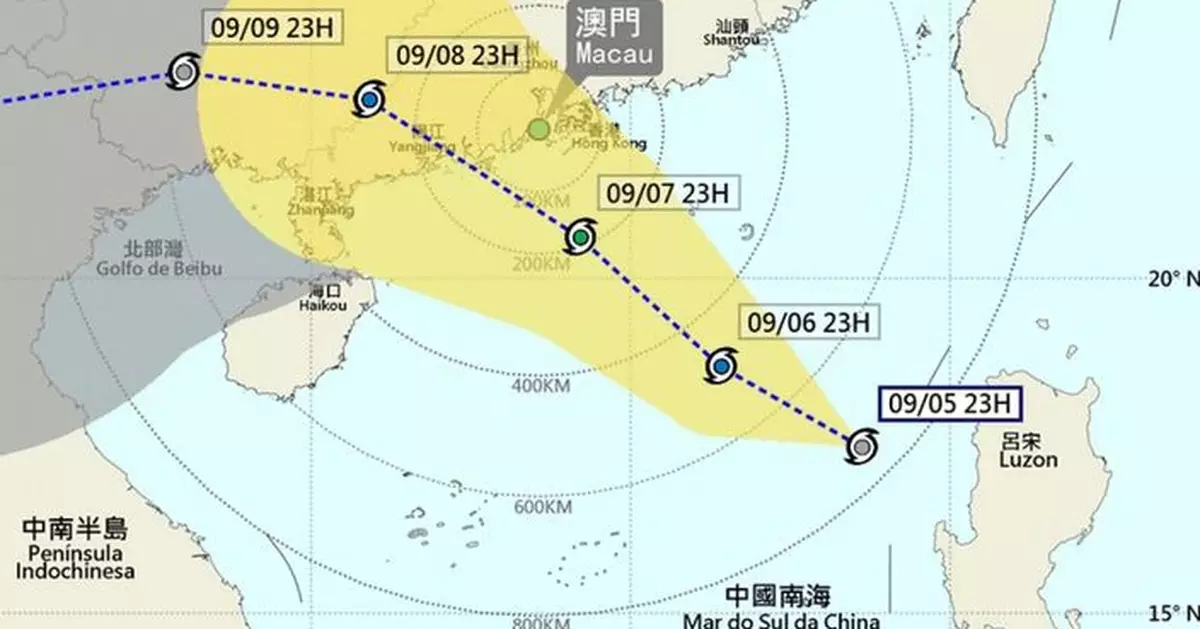 澳門一號風球生效　氣象局稱風暴周一初時約100公里附近掠過