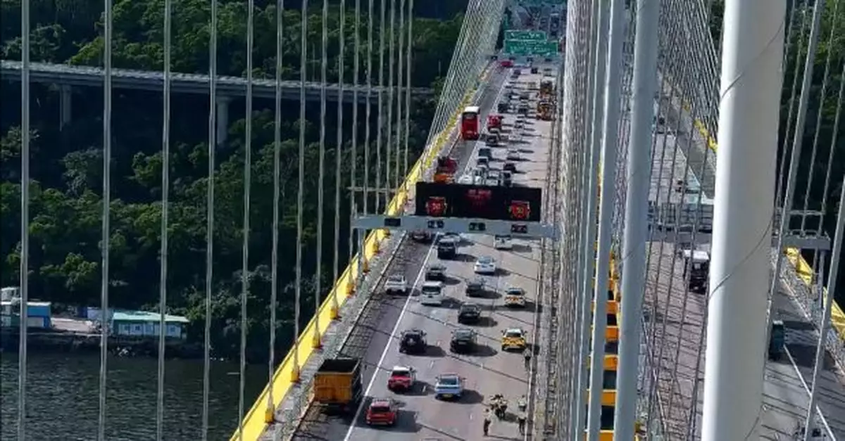 運輸署指汀九橋南行線試行智慧公路先導計劃至今運作暢順