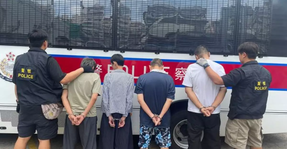 警方在旺角展開打擊毒品行動拘捕5人